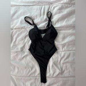Black One-Piece Swimsuit